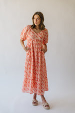 The Higdon Tiered Floral Maxi Dress in Red