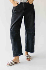 The Annie Slouchy Barrel Jean in Black