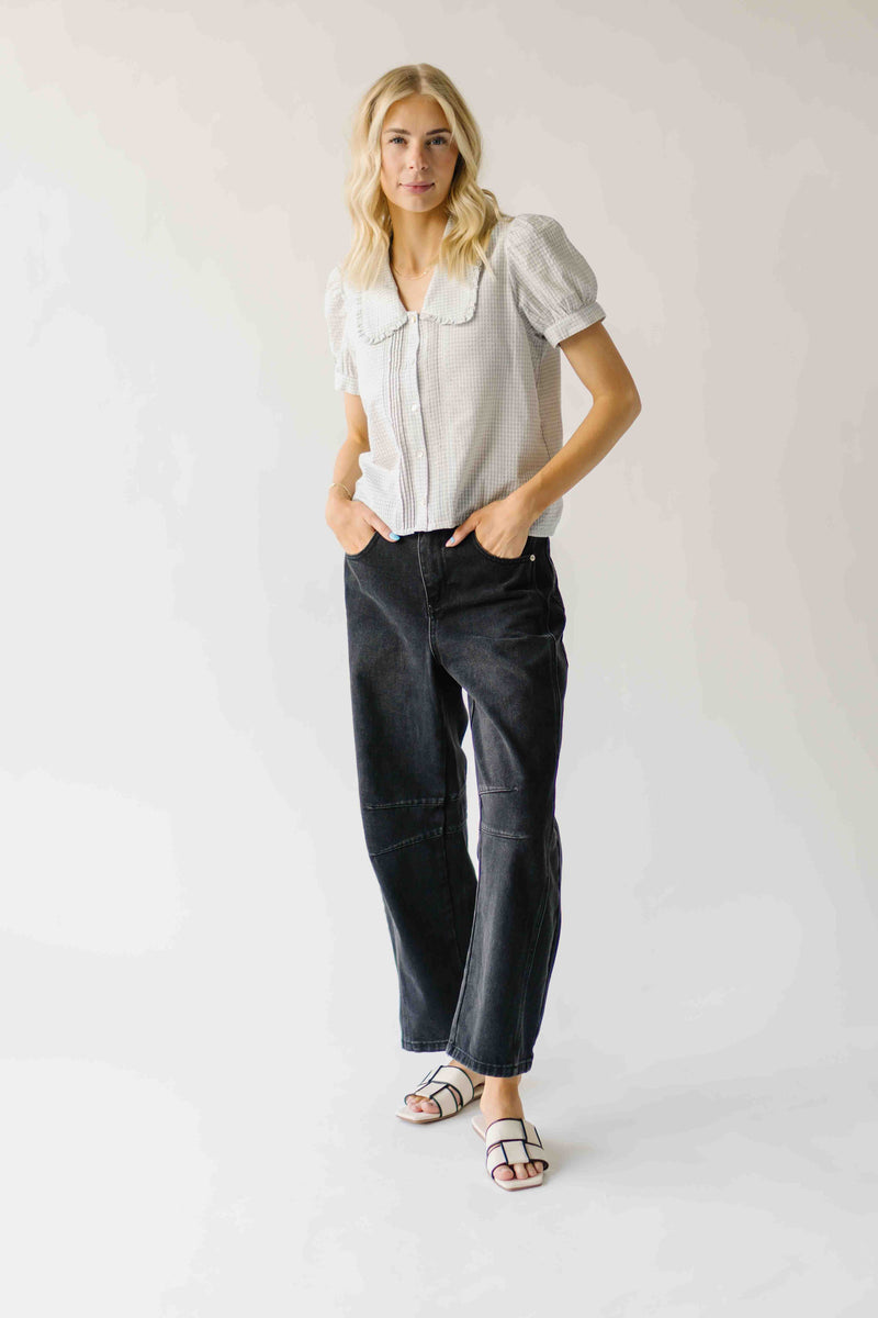 The Annie Slouchy Barrel Jean in Black
