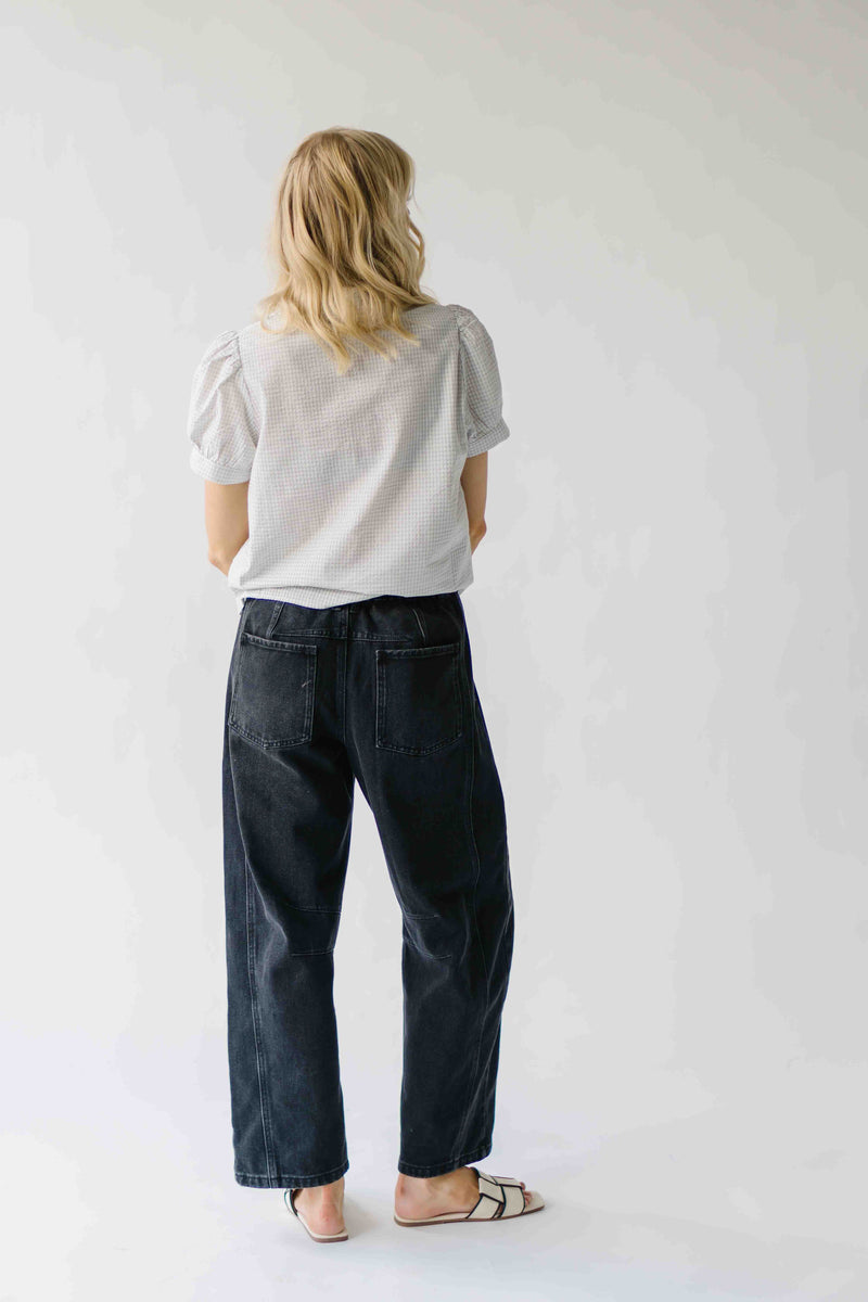 The Annie Slouchy Barrel Jean in Black