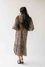 The Sunderman Leopard Midi Dress in Taupe