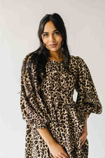 The Sunderman Leopard Midi Dress in Taupe