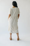 The Fetzer V-Neck Button-Up Dress in Oatmeal