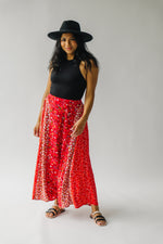 The Kistler Floral Maxi Skirt in Red