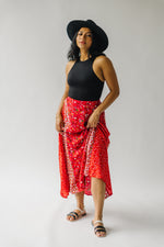 The Kistler Floral Maxi Skirt in Red