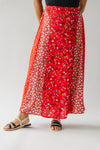 The Kistler Floral Maxi Skirt in Red