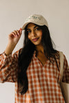 The Florendo Plaid Ruffle Detail Dress in Dusty Orange