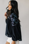 The Hocker Embroidered Blouse in Black