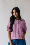 The Roberts Button-Up Sweater in Ballet Pink