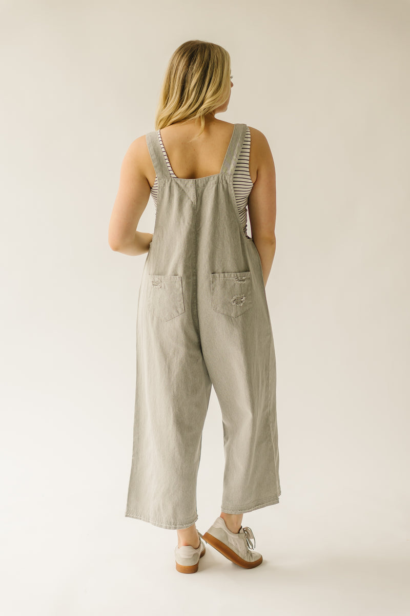 The Quentin Wide Leg Jumpsuit in Stone