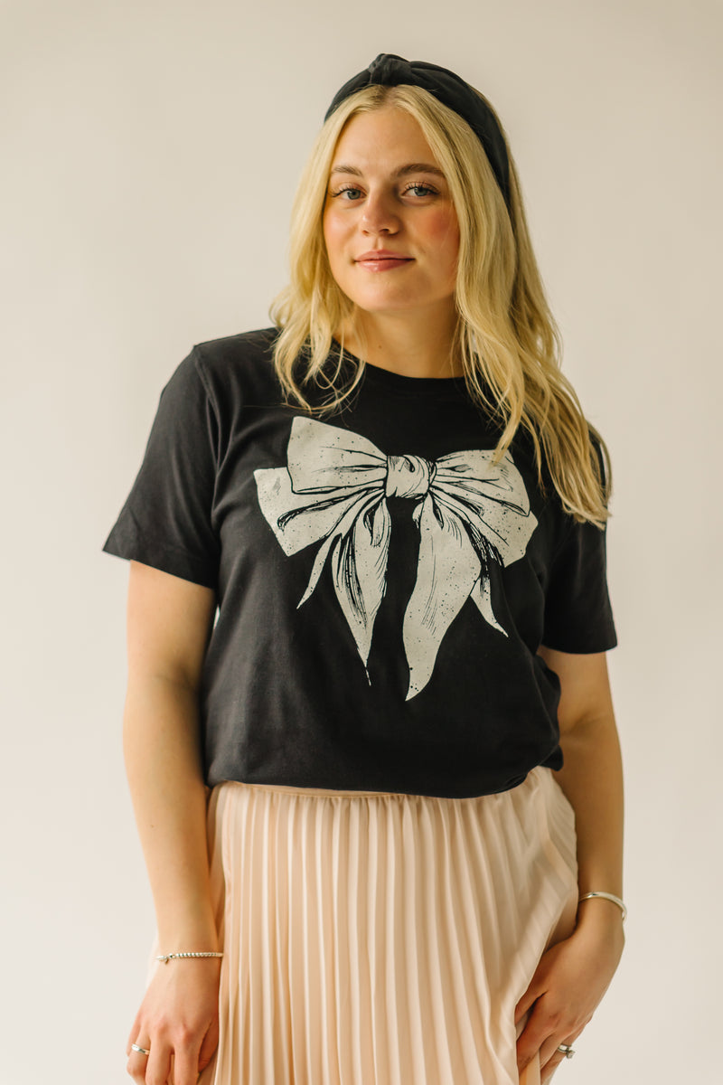 The Bow Graphic Tee in Black