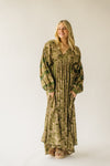 The Pharaoh Patterned Maxi Dress in Green