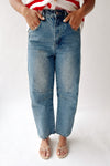 The Annie Slouchy Barrel Jean in Light Denim