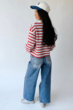 The Garrett Rugby Tee in Red Stripe