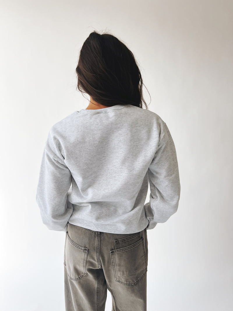 The Winter Bronco Graphic Sweatshirt in Heather Grey