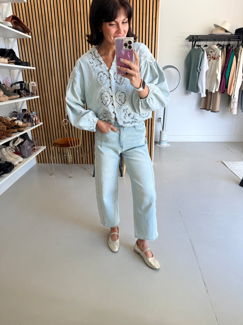 The Janca Relaxed Denim Pant in Light Wash