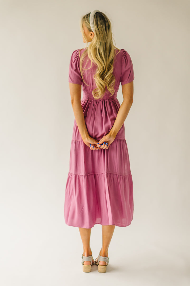 The Radford Embroidered Maxi Dress in Mauve (PRE-ORDER: SHIPS IN 1-2 WEEKS)