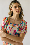The Fernando Smocked Floral Dress in Ivory