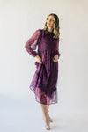 The Gustavo Floral Midi Dress in Berry