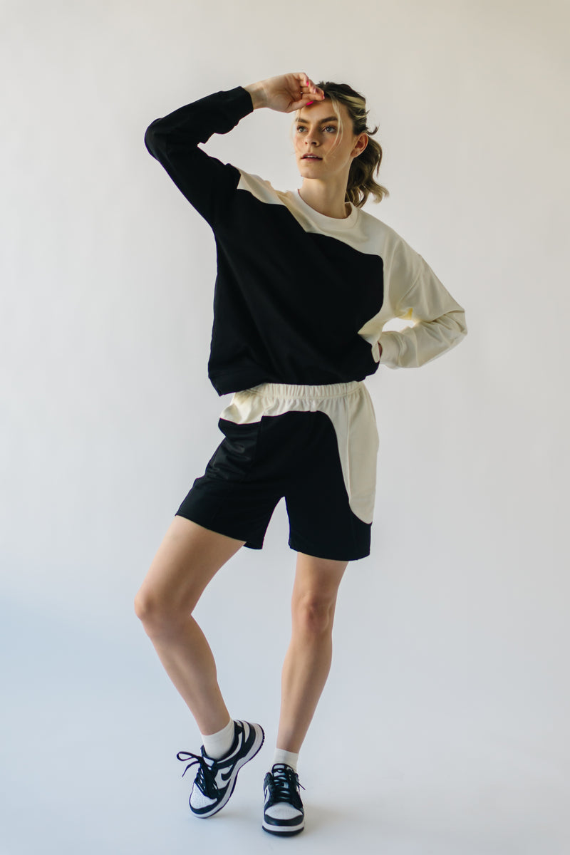 The Molly Colorblock Sweater in Black Multi