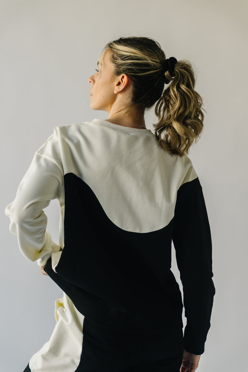 The Molly Colorblock Sweater in Black Multi