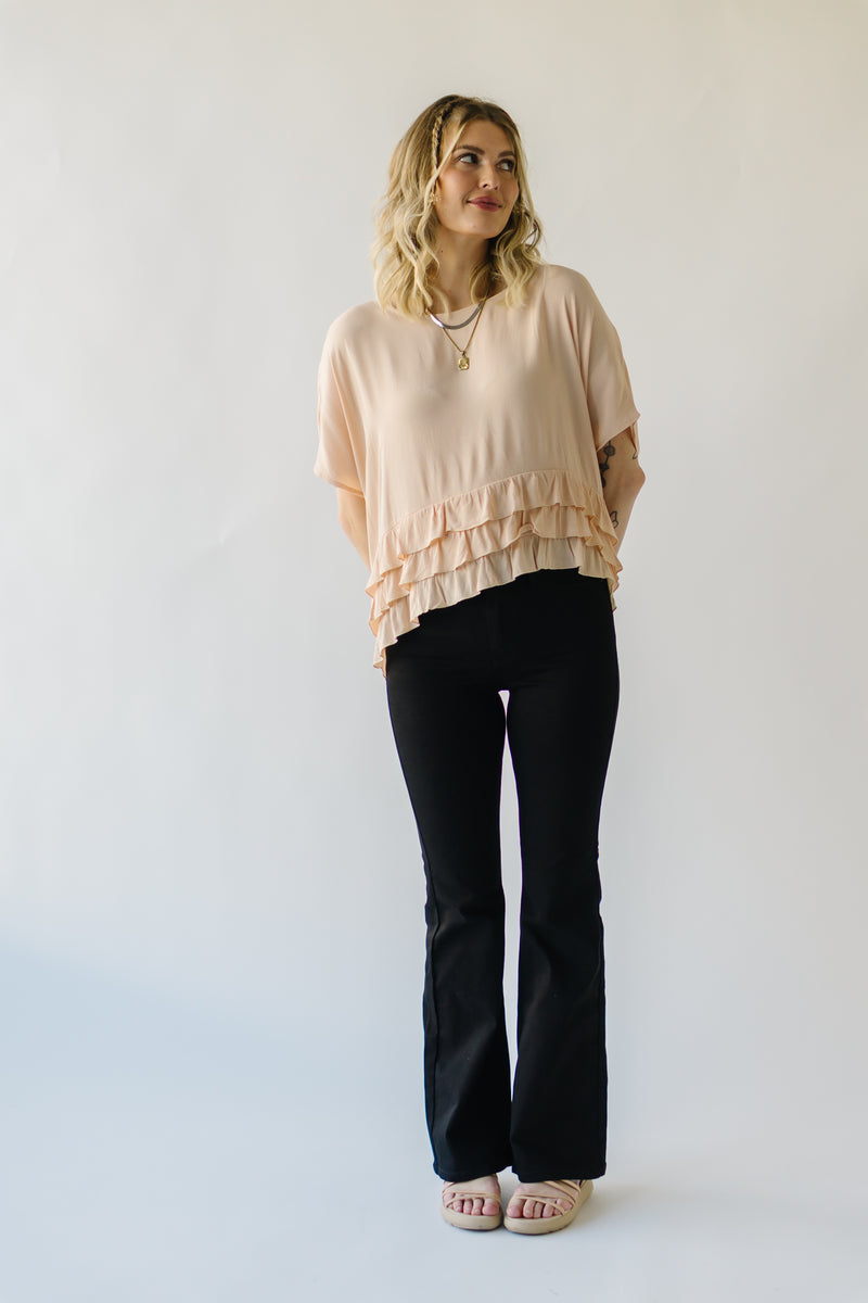 The Fitma Layered Frill Detail Blouse in Blush