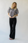 The Alger Ruffle Detail Blouse in Blue Floral