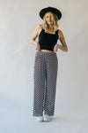 The Telluride Checkered Pants in Black + White