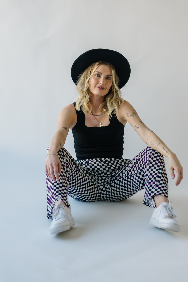 The Telluride Checkered Pants in Black + White