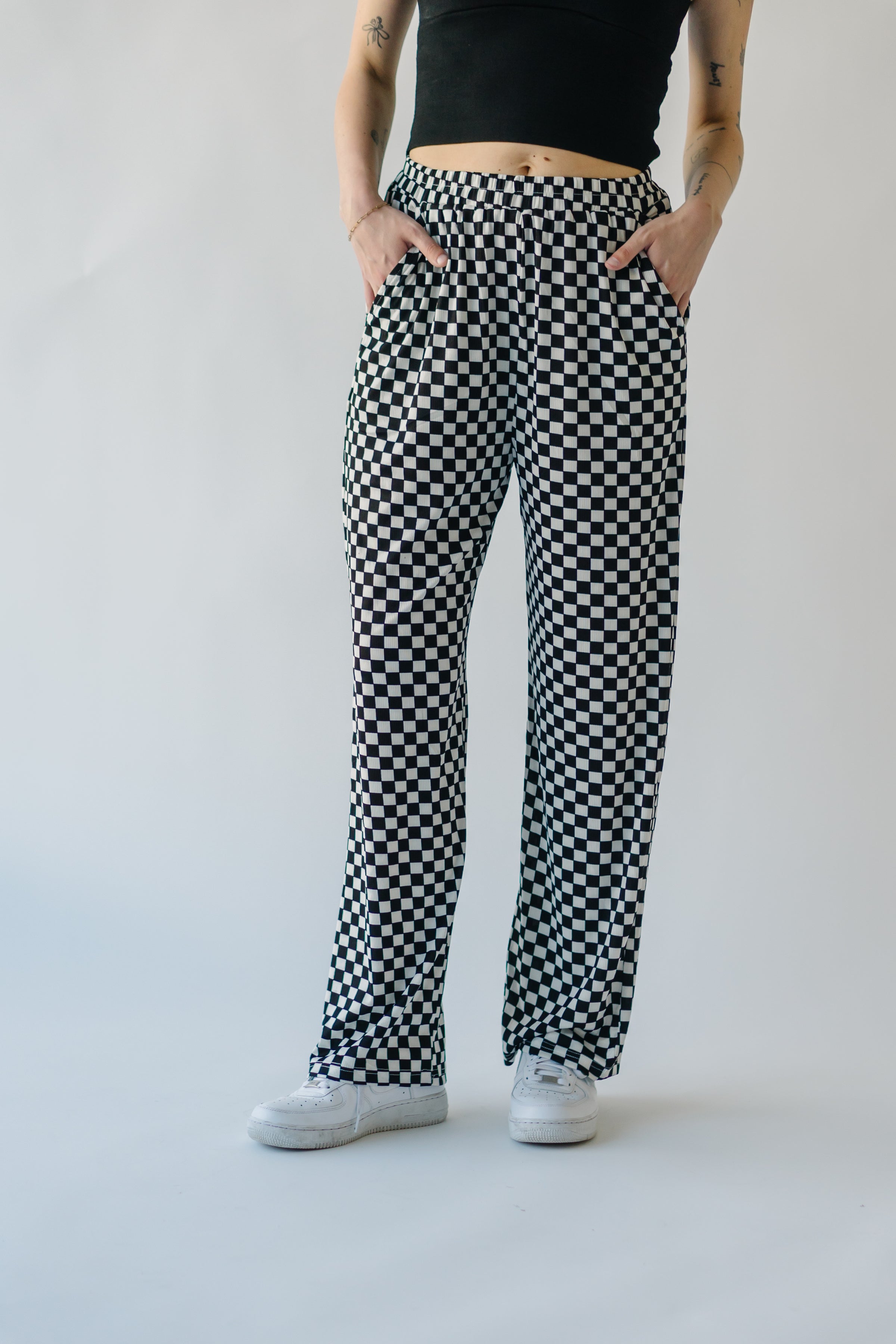 The Telluride Checkered Pants in Black + White – Piper & Scoot