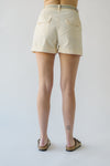 The Daley Folded Hem Shorts in Cream