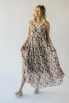 The Bryant Chiffon Maxi Dress in Pink Combo