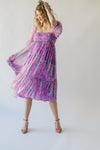 The Perkes Floral Babydoll Dress in Berry Multi