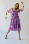 The Perkes Floral Babydoll Dress in Berry Multi