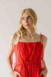 The Isadora Tank Midi Dress in Red