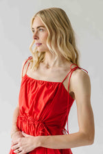 The Isadora Tank Midi Dress in Red