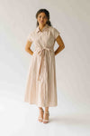 The Simpkins Button-Up Midi Dress in Natural