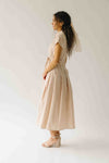 The Simpkins Button-Up Midi Dress in Natural