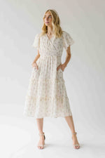 The Jessa Floral Midi Dress in Tea Party Pink