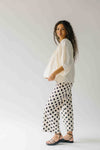 The Etta Wide Leg Polka Dot Pant in Black + Cream
