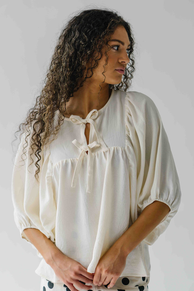 The Gelter Batwing Blouse in Ivory