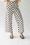 The Etta Wide Leg Polka Dot Pant in Black + Cream