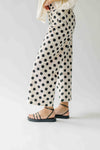 The Etta Wide Leg Polka Dot Pant in Black + Cream