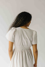 The Hollans Embroidered Floral Maxi Dress in Natural