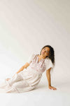 The Hollans Embroidered Floral Maxi Dress in Natural