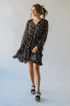 The Vinston Ruffle Dress in Black Floral