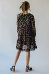 The Vinston Ruffle Dress in Black Floral