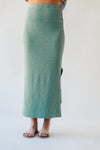 The Tripoli Mineral Washed Midi Skirt in Teal