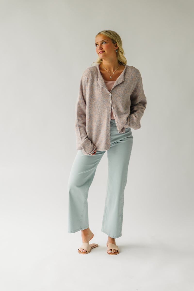 The Riggs Button-Down Sweater in Taupe