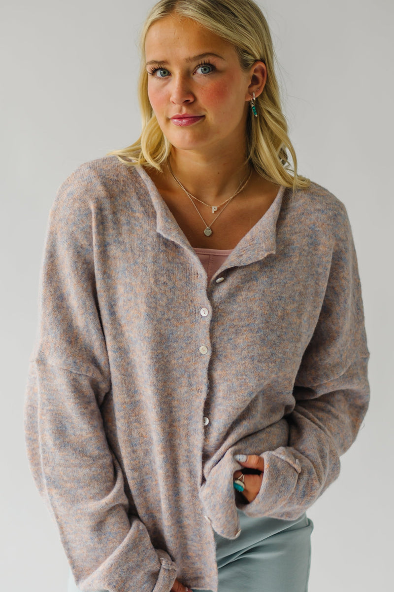 The Riggs Button-Down Sweater in Taupe